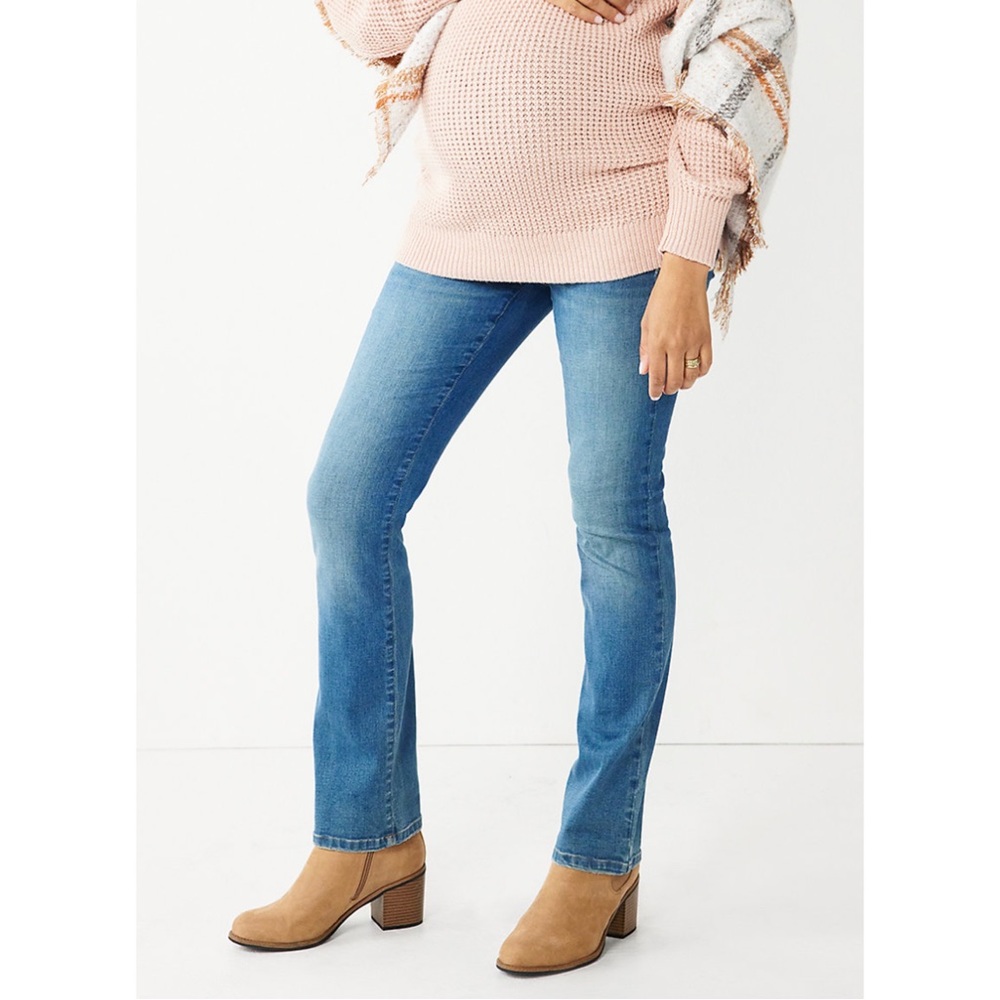 *SOLD*NWT Sonoma Maternity Over-The-Belly Bootcut Jeans Blue Size 8, 10, 16 - Picture 2 of 3